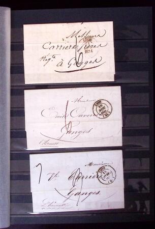 1661-1860 Lot de 127 lettres et documents, divers déboursés,