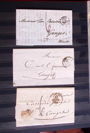 1661-1860 Lot de 127 lettres et documents, divers déboursés,