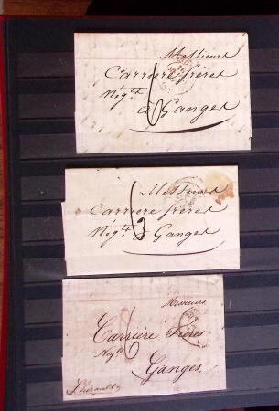 1661-1860 Lot de 127 lettres et documents, divers déboursés,
