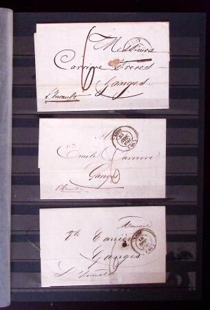 1661-1860 Lot de 127 lettres et documents, divers déboursés,