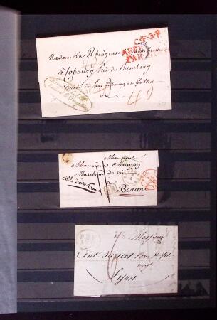1661-1860 Lot de 127 lettres et documents, divers déboursés,
