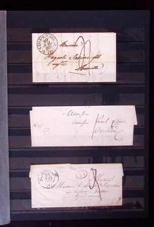 1661-1860 Lot de 127 lettres et documents, divers déboursés,