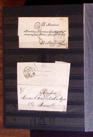 1661-1860 Lot de 127 lettres et documents, divers déboursés,