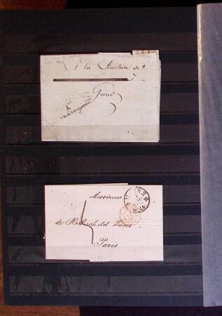 1661-1860 Lot de 127 lettres et documents, divers déboursés,