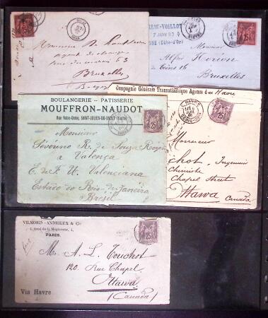 1812-1918, Lot de 42 lettres allant de pré-phila au