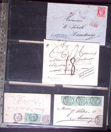 1812-1918, Lot de 42 lettres allant de pré-phila au