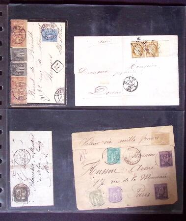 1812-1918, Lot de 42 lettres allant de pré-phila au