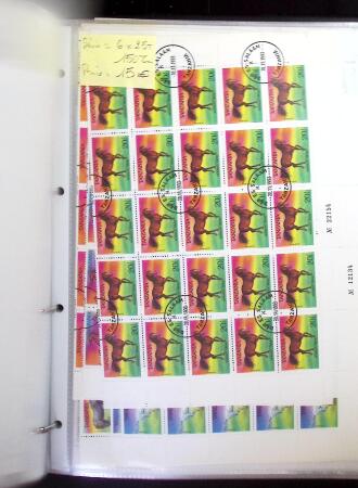 1972-98, Fauna & Flora thematics group in sheets with