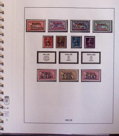 1824-1922 MEMEL: Specialised collection in Lindner