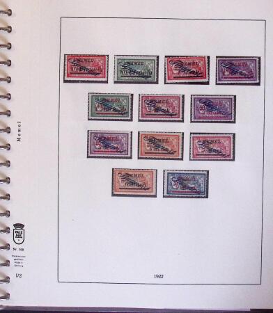 1824-1922 MEMEL: Specialised collection in Lindner