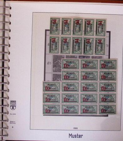 1824-1922 MEMEL: Specialised collection in Lindner