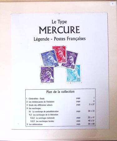 1938-44 TYPE MERCURE : Importante collection d'exposition