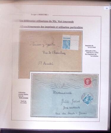 1938-44 TYPE MERCURE : Importante collection d'exposition