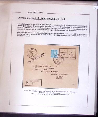 1938-44 TYPE MERCURE : Importante collection d'exposition