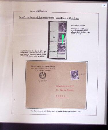 1938-44 TYPE MERCURE : Importante collection d'exposition