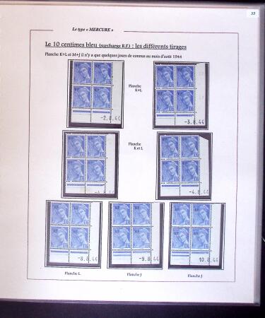 1938-44 TYPE MERCURE : Importante collection d'exposition