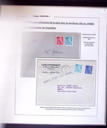 1938-44 TYPE MERCURE : Importante collection d'exposition