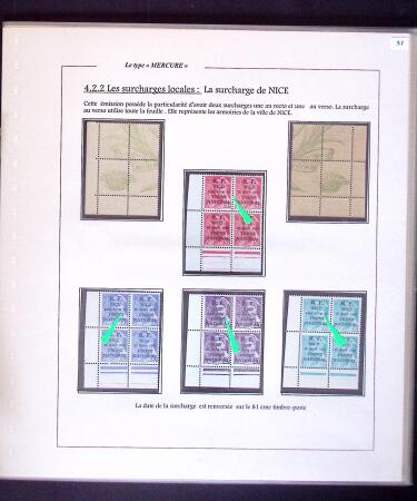 1938-44 TYPE MERCURE : Importante collection d'exposition