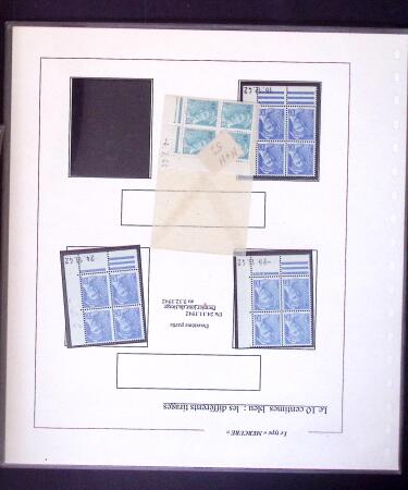 1938-44 TYPE MERCURE : Importante collection d'exposition