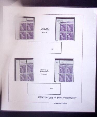 1938-44 TYPE MERCURE : Importante collection d'exposition