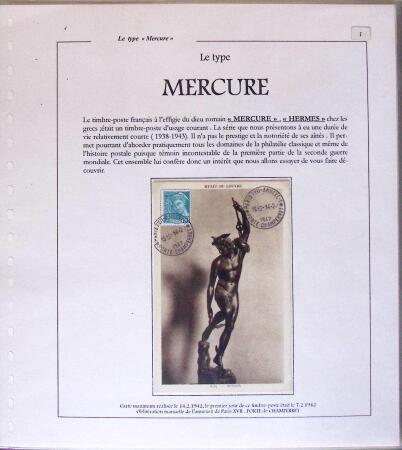 1938-44 TYPE MERCURE : Importante collection d'exposition