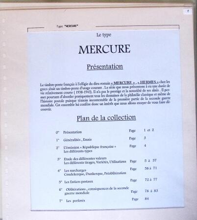 1938-44 TYPE MERCURE : Importante collection d'exposition