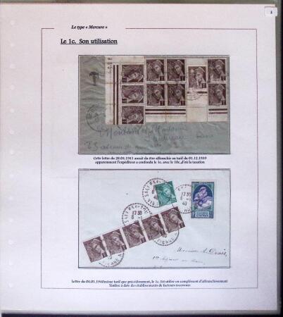 1938-44 TYPE MERCURE : Importante collection d'exposition