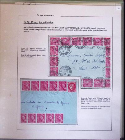 1938-44 TYPE MERCURE : Importante collection d'exposition