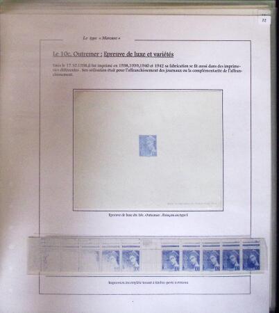 1938-44 TYPE MERCURE : Importante collection d'exposition