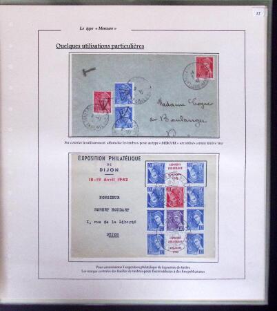 1938-44 TYPE MERCURE : Importante collection d'exposition