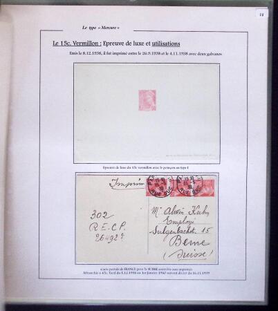 1938-44 TYPE MERCURE : Importante collection d'exposition