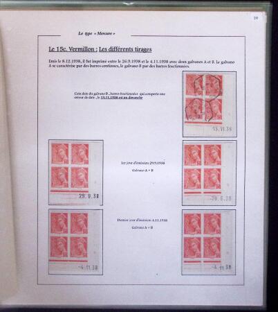 1938-44 TYPE MERCURE : Importante collection d'exposition
