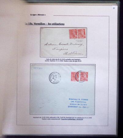 1938-44 TYPE MERCURE : Importante collection d'exposition
