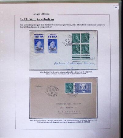 1938-44 TYPE MERCURE : Importante collection d'exposition