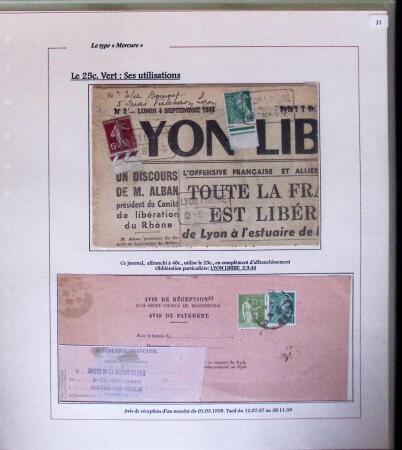 1938-44 TYPE MERCURE : Importante collection d'exposition