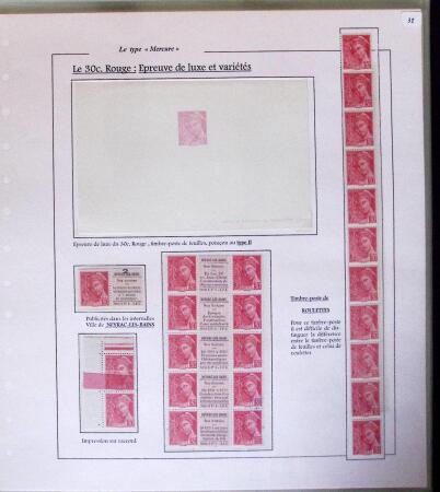 1938-44 TYPE MERCURE : Importante collection d'exposition