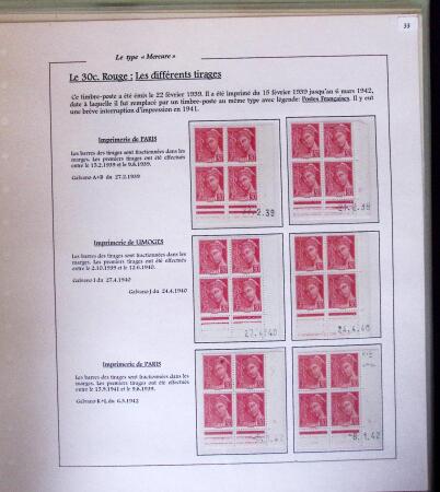 1938-44 TYPE MERCURE : Importante collection d'exposition