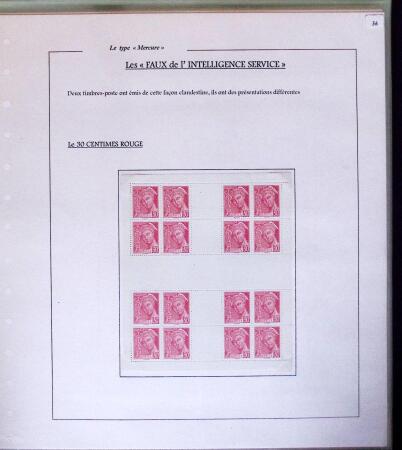 1938-44 TYPE MERCURE : Importante collection d'exposition