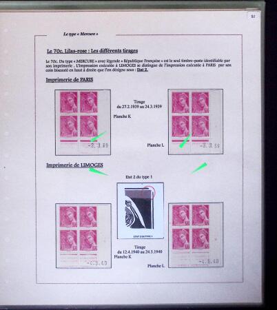 1938-44 TYPE MERCURE : Importante collection d'exposition