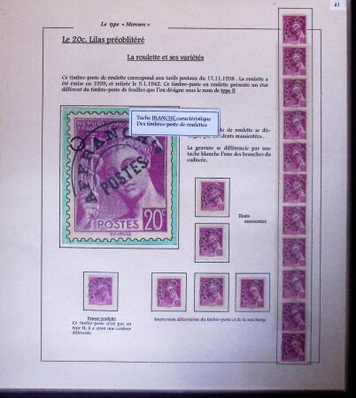 1938-44 TYPE MERCURE : Importante collection d'exposition