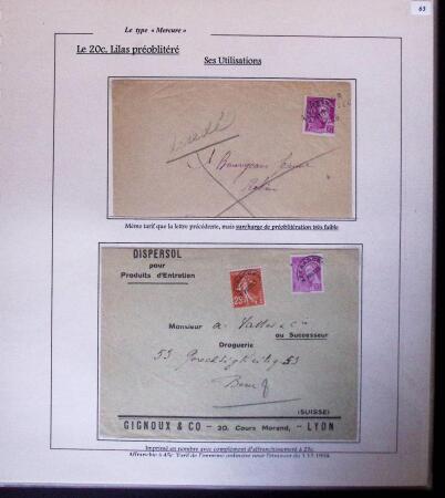 1938-44 TYPE MERCURE : Importante collection d'exposition