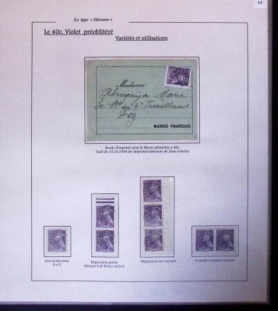 1938-44 TYPE MERCURE : Importante collection d'exposition