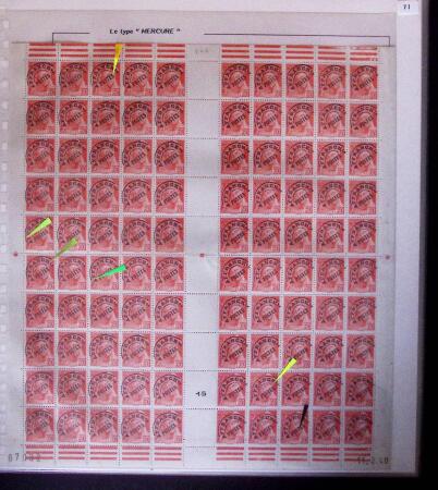 1938-44 TYPE MERCURE : Importante collection d'exposition