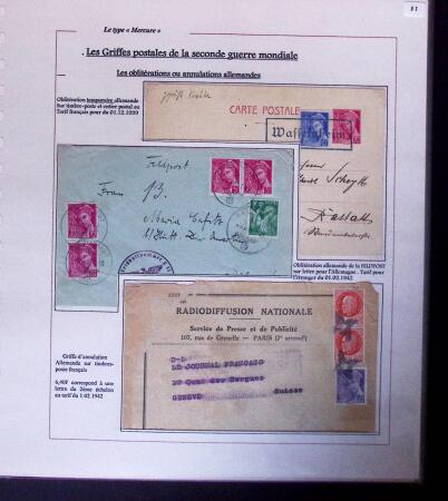 1938-44 TYPE MERCURE : Importante collection d'exposition