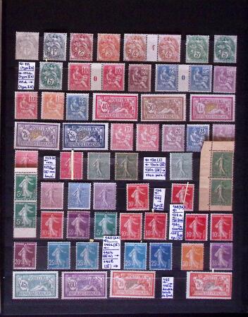 1854-1991 Excellent stock de neufs par multiples dont