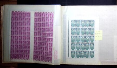 1907-39 Collection de 89 feuilles entières dont