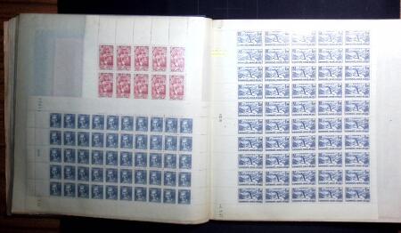 1907-39 Collection de 89 feuilles entières dont