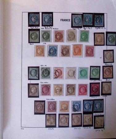 1849-1969 Collection de neuf et oblitérés en 2 albums DAVO dont n°1, 6, 9, 33, 182*, 188A, Caisse d'amortissement, BF 3, PA, etc, tous états au début puis TB, doubles en classeurs dont carnets anciens et modernes (f