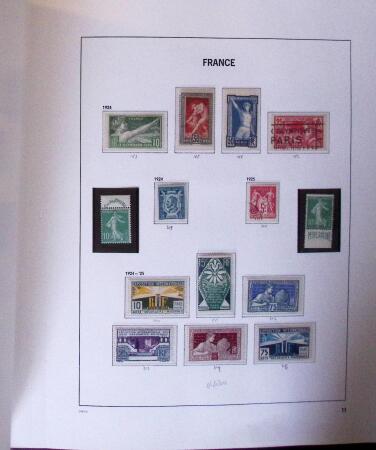 1849-1969 Collection de neuf et oblitérés en 2 albums DAVO dont n°1, 6, 9, 33, 182*, 188A, Caisse d'amortissement, BF 3, PA, etc, tous états au début puis TB, doubles en classeurs dont carnets anciens et modernes (f