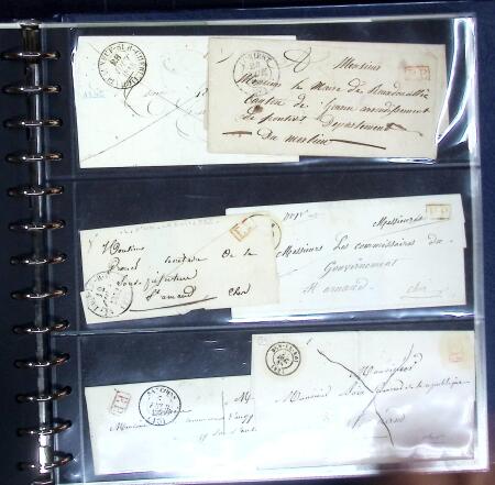 1778-1875 Intéressant ensemble de + lettres PREPHILATELIQUES